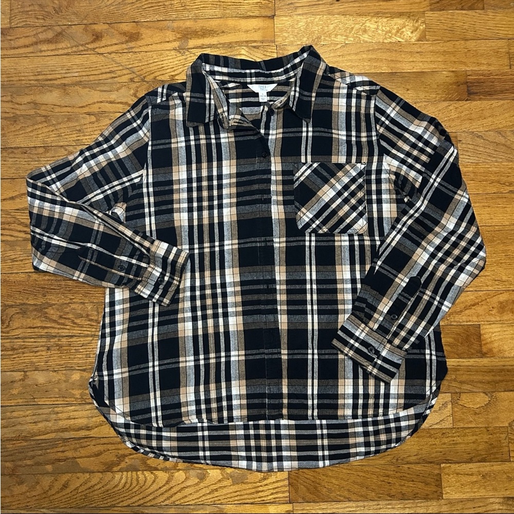Time & Tru Women’s Flannel Long Sleeve Size Large